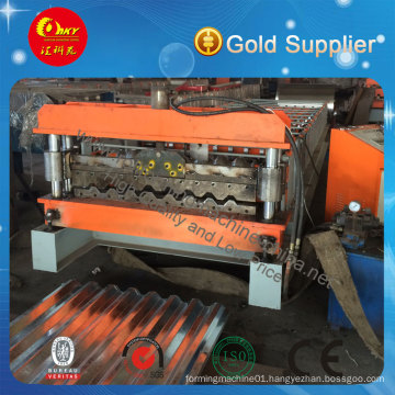Export Standard Galvanized Steel Tile Roof Sheet Roll Forming Machine